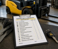 Targonca napi ellenőrzése – ellenőrzőlista munkakezdés előtt