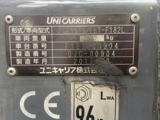 UNICARRIERS FGE15T5-F182 HASZNÁLT TARGONCA